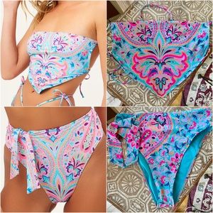 NWOT Frankie’s Bikinis set top M bottom S